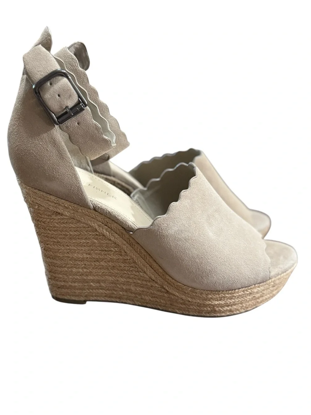 Marc Fisher Nelly Suede Espadrille Wedge Sandal Sz 11 NWOB